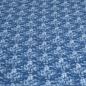Preview: Musselin Double Gauze Blumenornament jeansblau